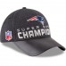Men's New England Patriots New Era Heathered Black Super Bowl LI Champions Trophy Collection Locker Room 9FORTY Adjustable Hat 2692262